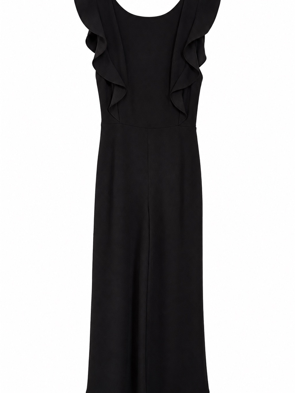 Black Ruffle Sleeveless Women’s Jumper